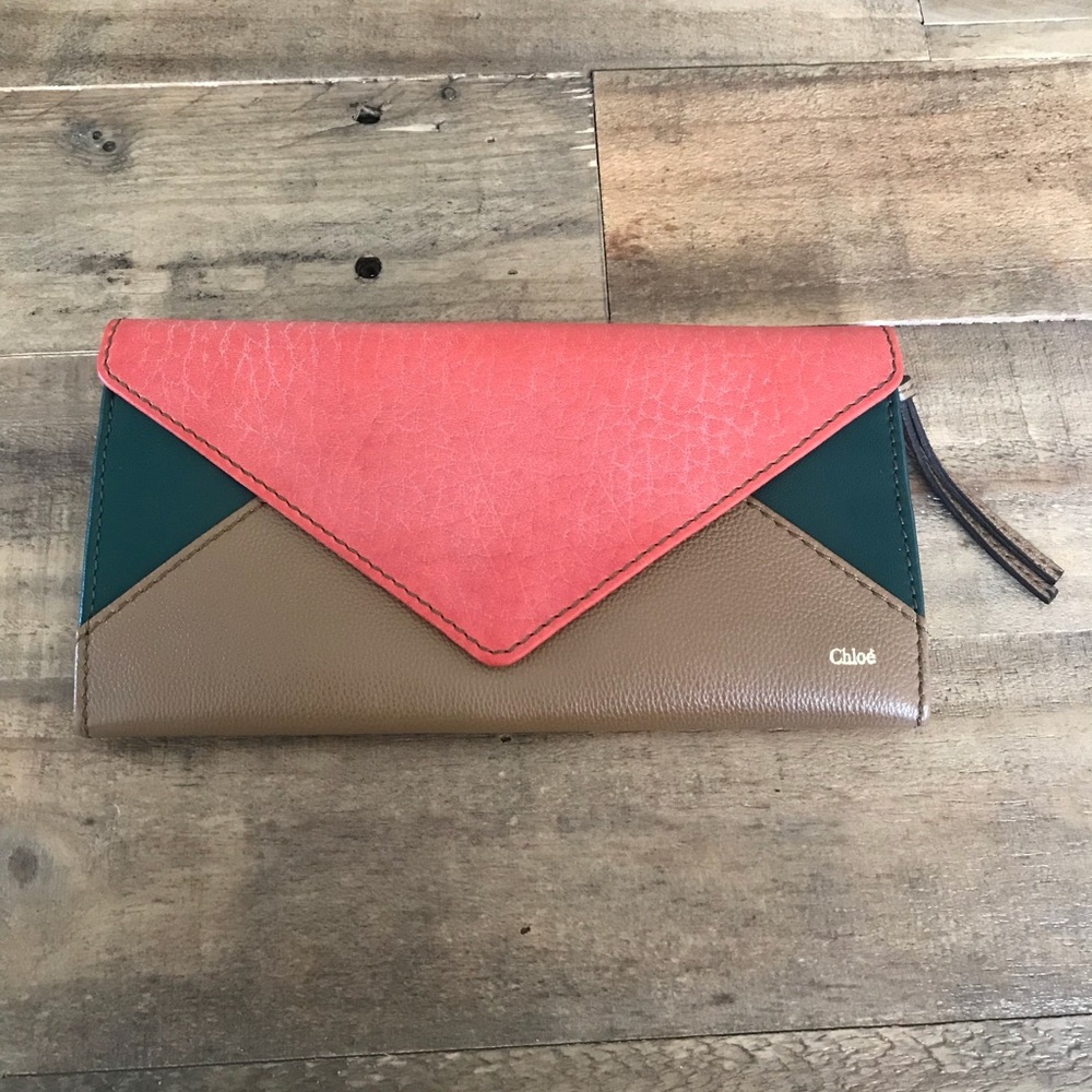 Chloé Leather Patchwork Wallet
